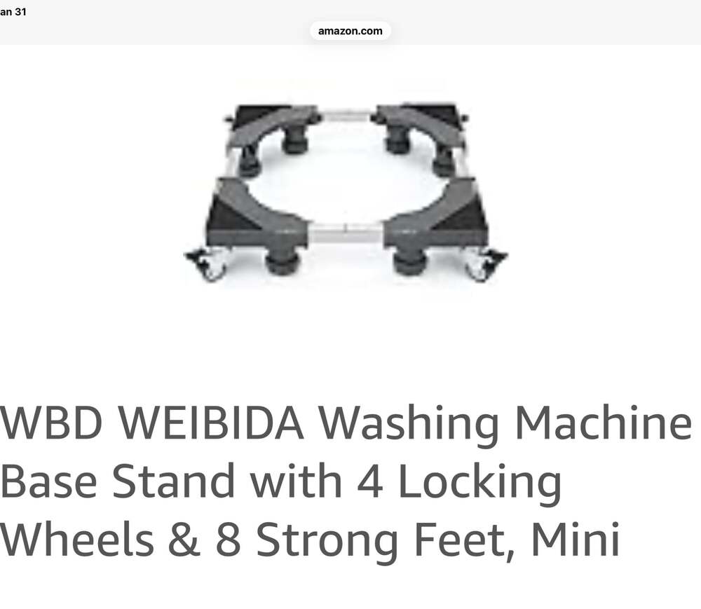 WBD WEIBIDA Washing Machine Base Stand - 4 Locking Wheels & 8 Strong Feet